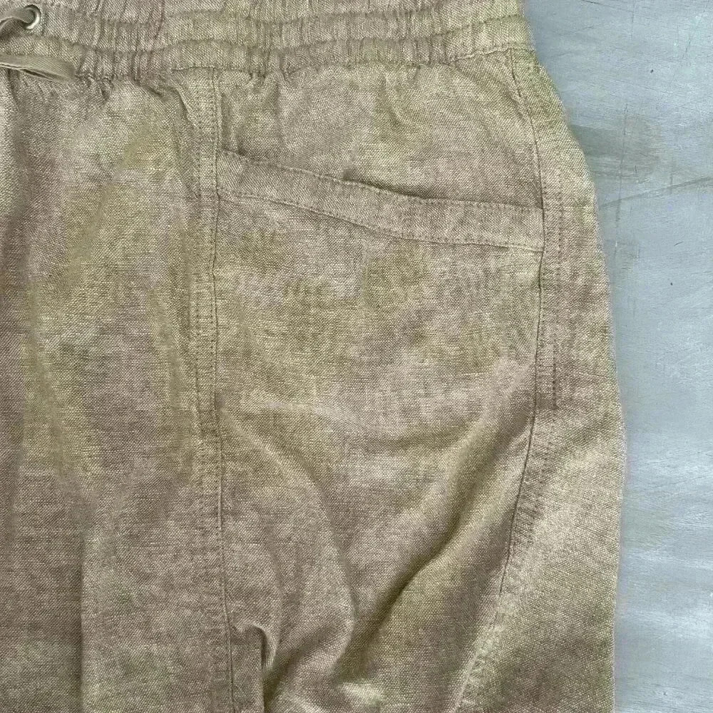 GAP Linen Elastic Waist Tie Front Shorts with Pockets Size XXL 2XL Chino Linen - Picture 5 of 10